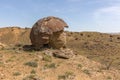 Round rocks in Ustyurt Plateau, Mangystau Region, the southwestern Kazakhstan. It used to be the bottom of the sea called Tethys Royalty Free Stock Photo