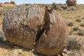 Round rocks in Ustyurt Plateau, Mangystau Region, the southwestern Kazakhstan. It used to be the bottom of the sea called Tethys Royalty Free Stock Photo