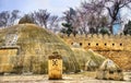 Round roofs of ancient public baths in Baku