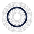 Round rope elements, frames, borders