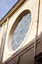 the round rose window at the civic building