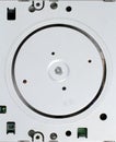A round rotating element of a computer hard drive. Royalty Free Stock Photo