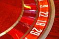 Round roulette with numbers in casino