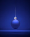 Round royal blue matt Christmas ball