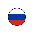 Round russia flag design vector Royalty Free Stock Photo