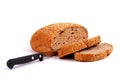 Round rye bread covered with sesame seeds Royalty Free Stock Photo