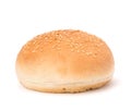 Round sandwich bun with sesame seeds Royalty Free Stock Photo