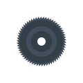 Round saw vector circular tool blade icon. Circle equipment metal industry cut disc isolated. Rotary power wheel