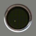 Round sciential oscilloscope screen Royalty Free Stock Photo
