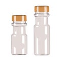 Round seasoning Jar, Plain bottle, Glass Container Seasoning Bottle Kitchen and Outdoor Camping Seasoning Container Spice Jars.