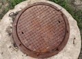 Round sewerage hatchway