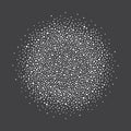 Round shape, snow circle made of dots, snowflakes Royalty Free Stock Photo