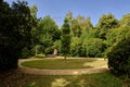 Round shaped formal garden at the Chiswick House.