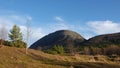 Round mountain in Oppdal in Trondelag in Norway in autumn