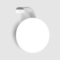 Round shelf wobbler, vector mock-up. White blank circular dangler, template