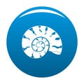 Round shell icon vector blue