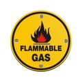 Round sign - flammable gas Royalty Free Stock Photo