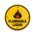 Round sign -flammable liquid Royalty Free Stock Photo