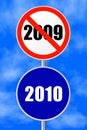 Round sign New Year Royalty Free Stock Photo