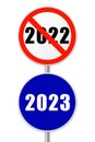 Round sign New Year 2023 Royalty Free Stock Photo