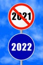 Round sign New Year 2022 Royalty Free Stock Photo