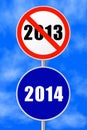 Round sign New Year Royalty Free Stock Photo