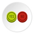 Round signs yes and no icon circle
