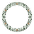 Round silhouette frame in art nouveau style Royalty Free Stock Photo