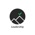 Round simple leadership logo isolated on white