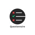 Round simple questionnaire logo