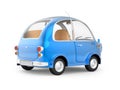 Round small car blue back Royalty Free Stock Photo