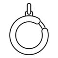 Round smart tracker device for luggage showing location