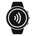 Round smartwatch icon, simple style