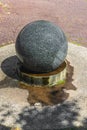 Round smooth granite stone water ball