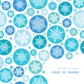 Round Snowflakes Corner Frame Pattern Background Royalty Free Stock Photo