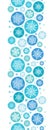 Round Snowflakes Vertical Seamless Pattern Royalty Free Stock Photo