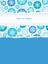 Round Snowflakes Vertical Torn Frame Seamless Royalty Free Stock Photo