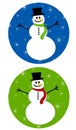 Round Snowman Icons