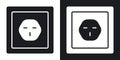 Round socket thin line vector icon set Royalty Free Stock Photo