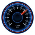 Round speedometer. Colorful tachometer gauge for car dashboard