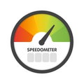 Round Speedometer fast speed. Vector illustration template