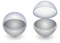 Round sphere capsule with glass cover