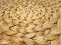 Round spiral braid Handmade Mat made of Water hyacinth Royalty Free Stock Photo