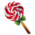 round spiral swirl candy lollipop Royalty Free Stock Photo
