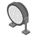 Round spotlight icon, isometric style