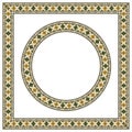 Round and square ethnic geometric frames