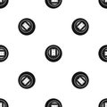 Round stadium top view pattern seamless black Royalty Free Stock Photo