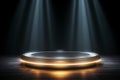 Round Stage Bathed in Light for Awards or Presentations Royalty Free Stock Photo