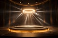 Round Stage Bathed in Light for Awards or Presentations Royalty Free Stock Photo