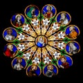 Round Stained Glass - Mary